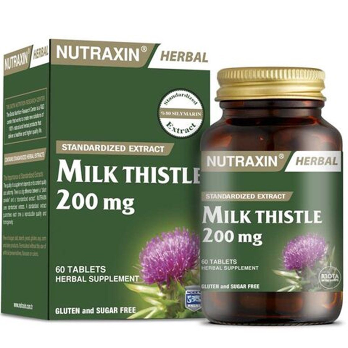 Milk Thistle 200mg 60 Tablet Nutraxin Vitamin & Multivitaminler 8680512625735